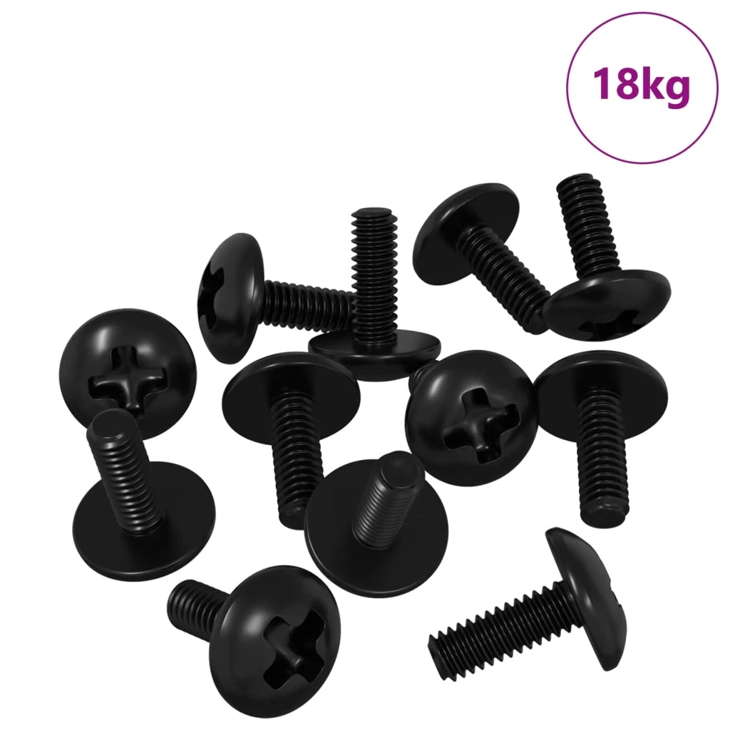 Viti a manica 8182 pcs Nero M4 x 10 mm Ferro