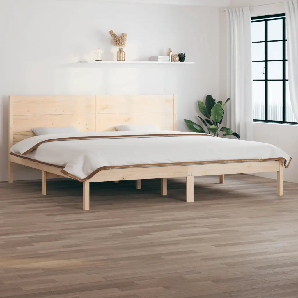 Giroletto senza Materasso 200x200 cm in Legno Massello di Pino