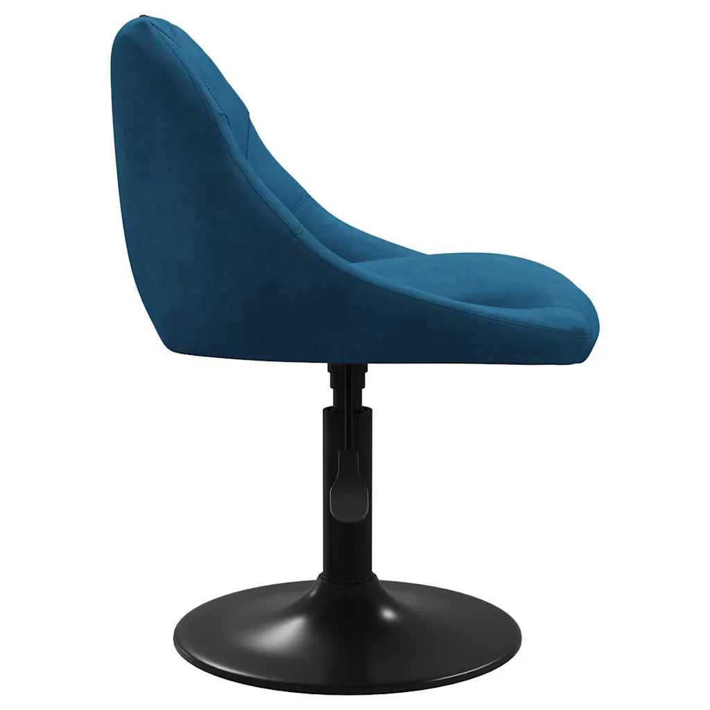 Sedie da Pranzo Girevoli 4 pz Blu in Velluto 3088795