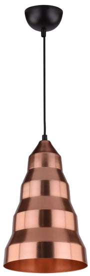 Lampada a sospensione Candellux Vesuvio E27 Ø20 rame/nero