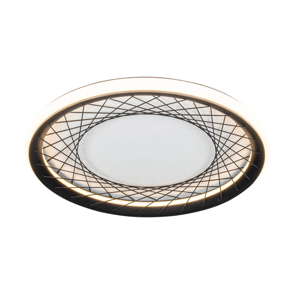 Plafoniera LED moderna rotonda 51cm 38W nero/bianco Nest