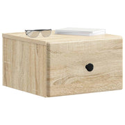 Set di 2 Comodini | Armadio da Notte | Mobiletto da notte a muro Rovere Sonoma 34,5 x 33 x 20 cm