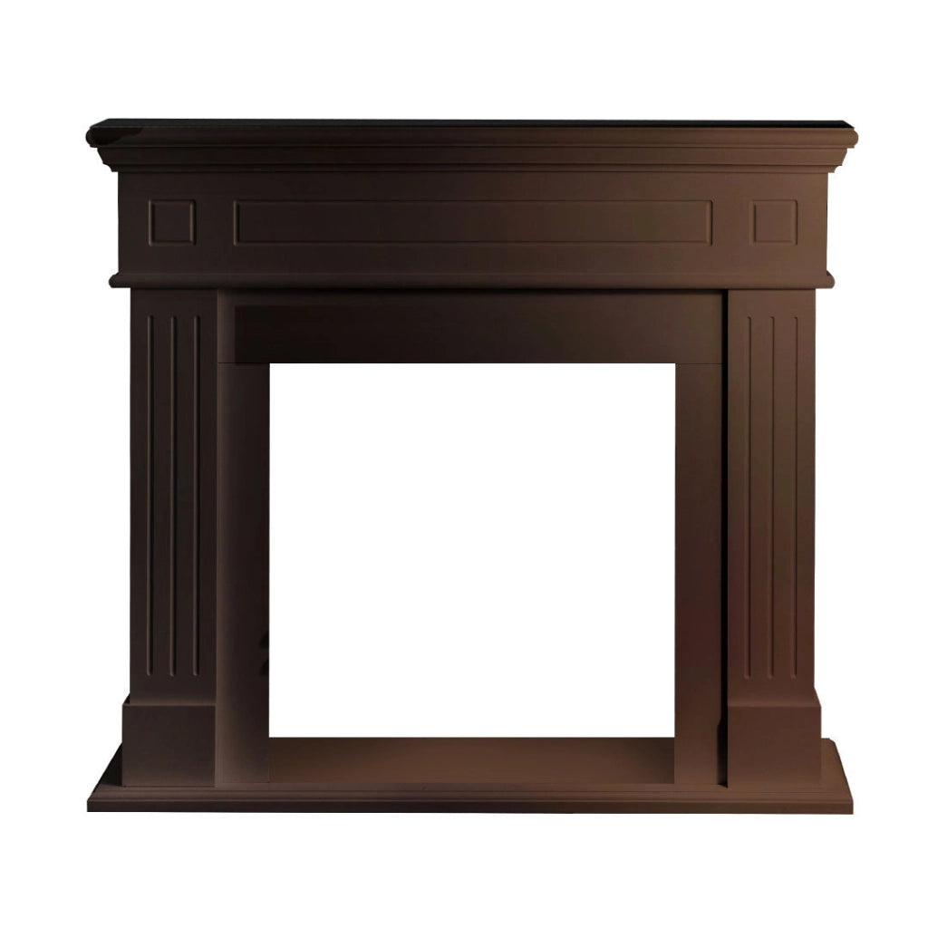 Cornice per camino rivestimento in legno L110xP36xH100 Cambridge Noce