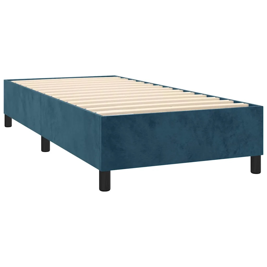 Struttura Letto a Rete a Molle Blu Scuro 90x200 cm in Velluto 3121100