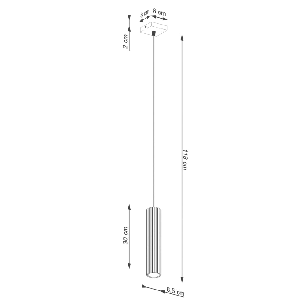 Lampada a sospensione KARBON 1 bianco