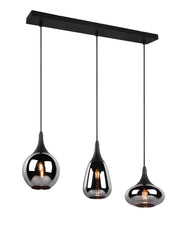 Lampadario Trio Lumina nero 3 luci E14 Ø69cm dimmerabile