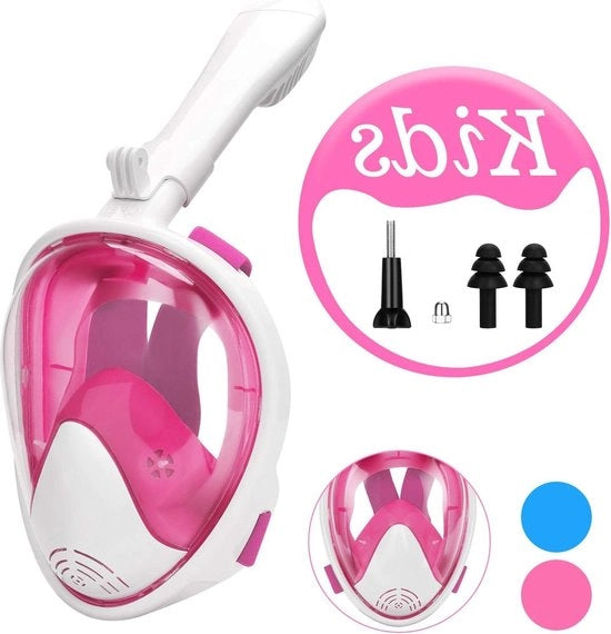 Duikmasker con Viso di 180 Gradi - Visore con Supporto Rimosso per Azione per Camicie di Gorgiera - Respirazione Facile - per Bambini Snorkel Mask