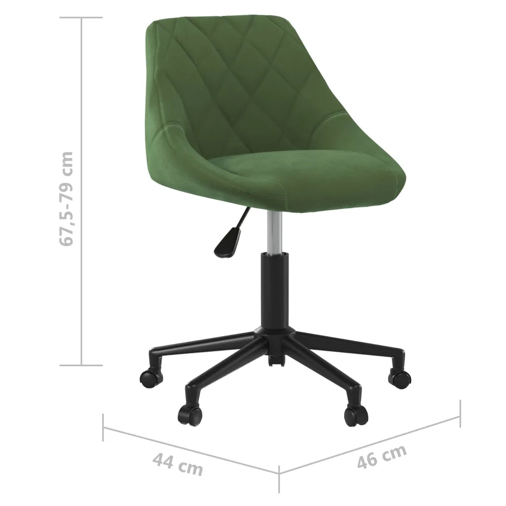 Sedia da Pranzo Girevole Verde Scuro in Velluto 3089035