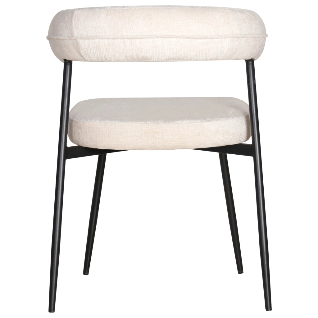 Set di 2 sedie in tessuto beige THEA