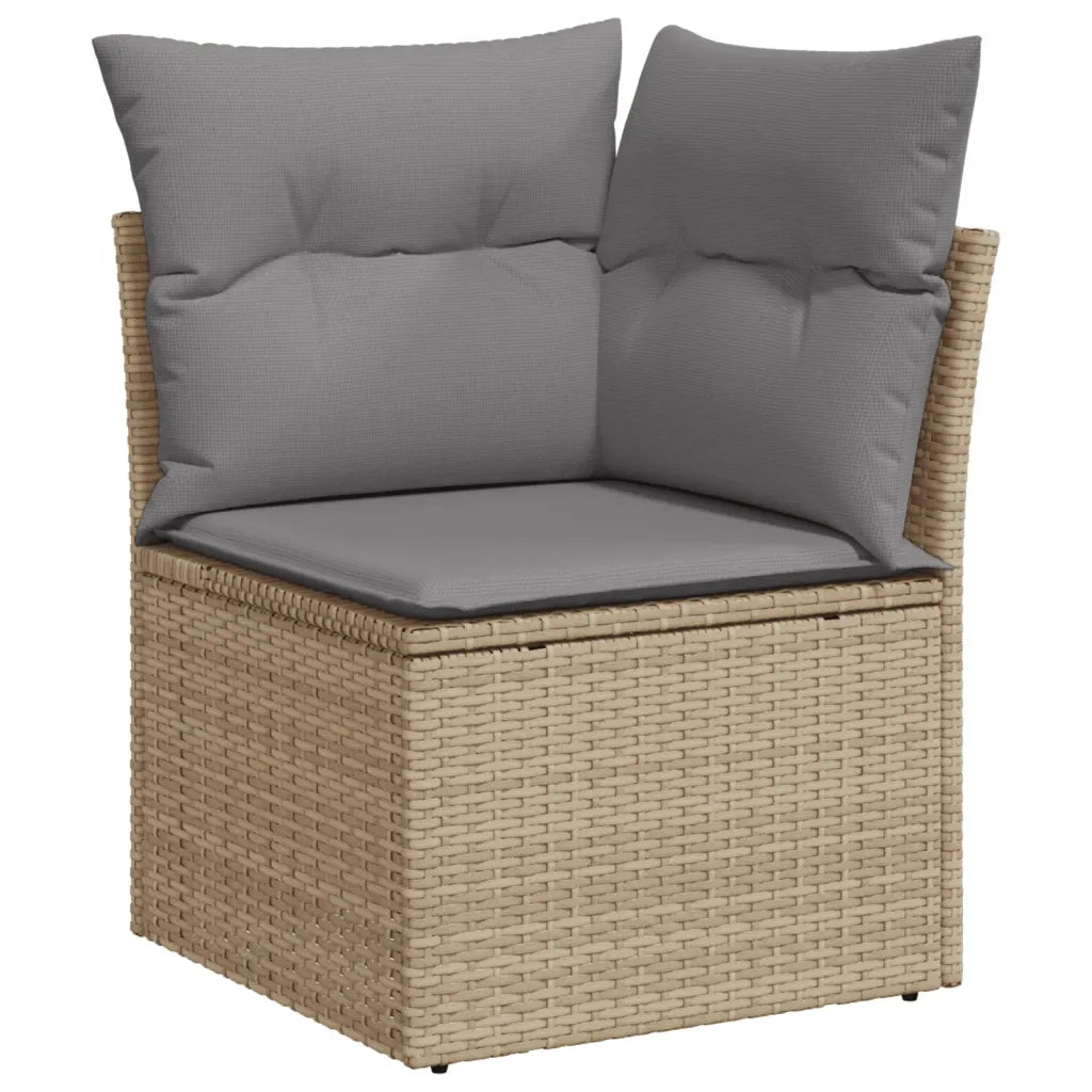 Set Divano da Giardino 6 pz con Cuscini Beige in Polyrattan 3226857