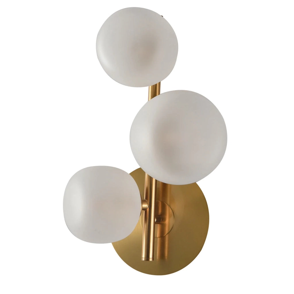 LÚZETE - APPLIQUE DA PARETE 3 LUCI ABAT-JOUR BIANCO OPAL NICOLETTA