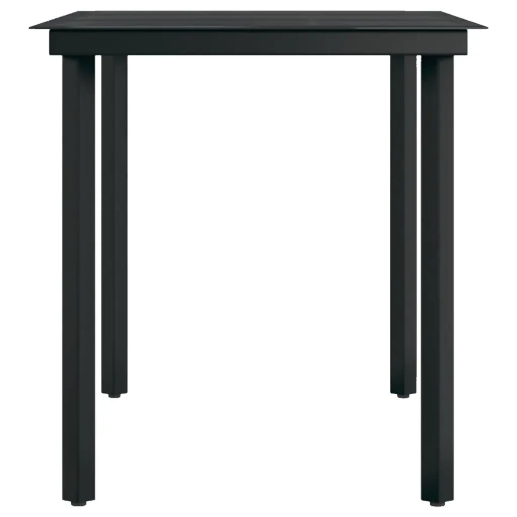 Set da Pranzo per Giardino 7 pz | Set Salotto da Giardino con Cuscini Grigio e Nero