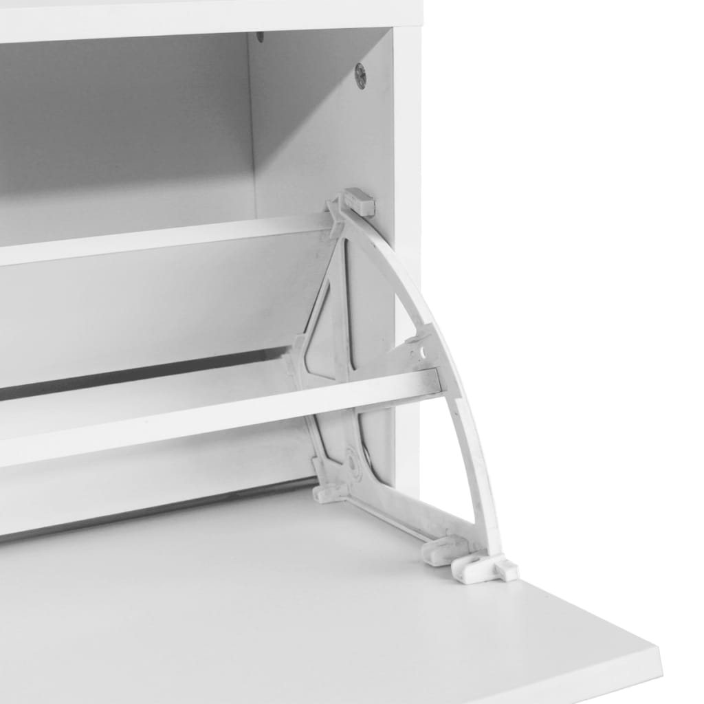 vidaXL Panca con Scarpiera Bianca 80x24x45 cm