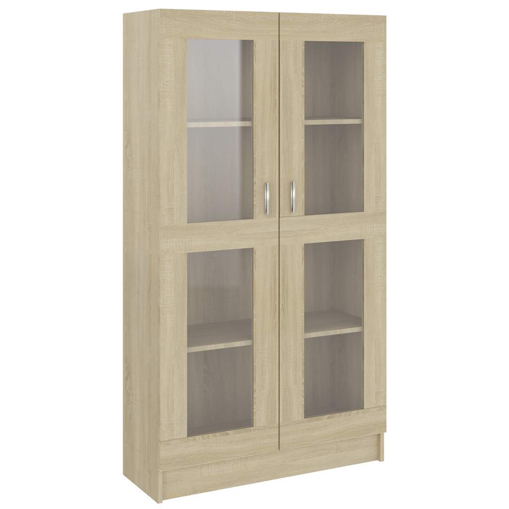 Armadietto Vetrina Rovere Sonoma 82,5x30,5x150 cm Multistrato 802762