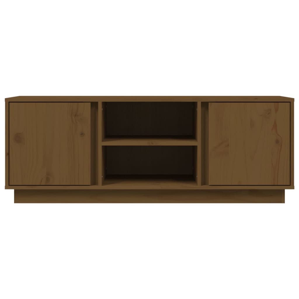 Mobile Porta TV-Mobile per TV-Credenza TV ambra 110x35x40,5 cm in Legno Massello di Pino 726595