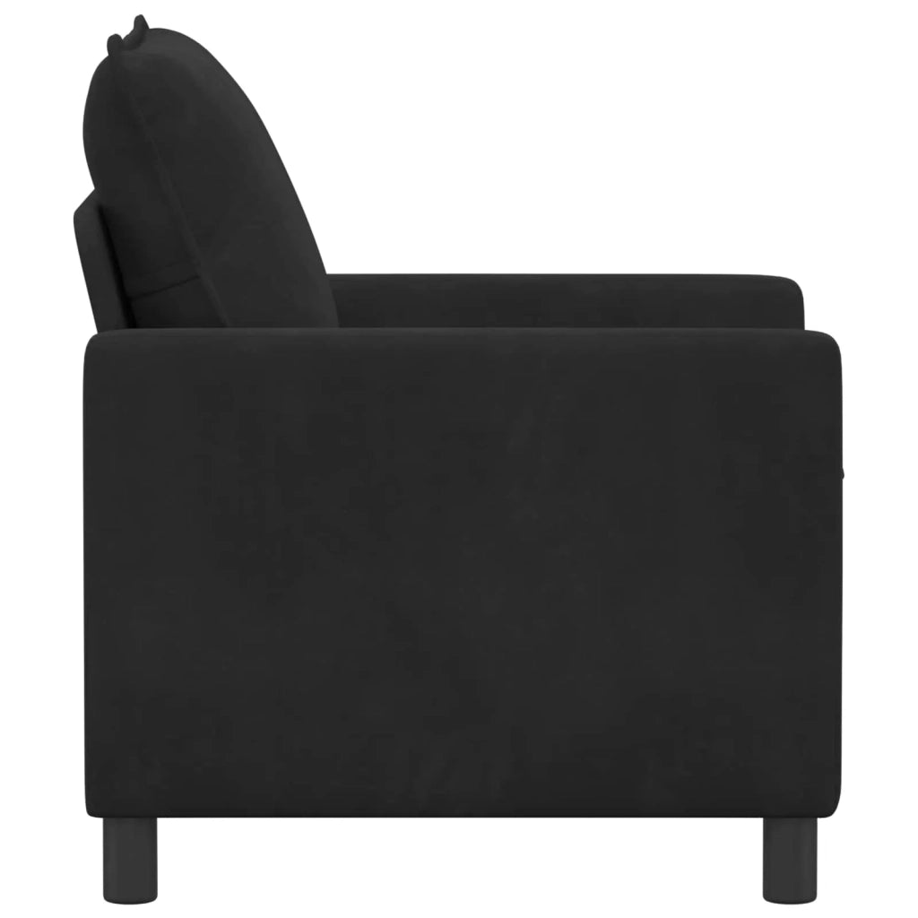 Divano Nero 76 x 81 x 87,5 cm Velluto 42028760
