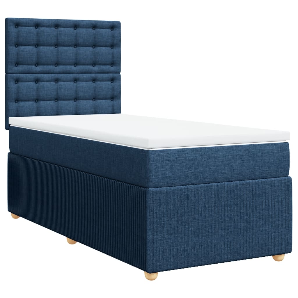 Giroletto a Molle con Materasso Blu 90x190 cm in Tessuto 3294231