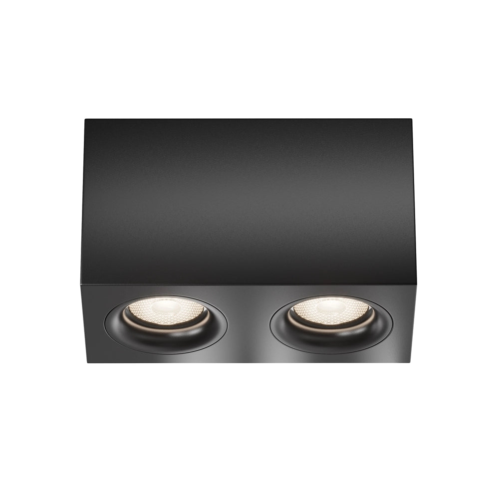 Plafoniera Maytoni Slim nera 2xGU10 alluminio dimmerabile