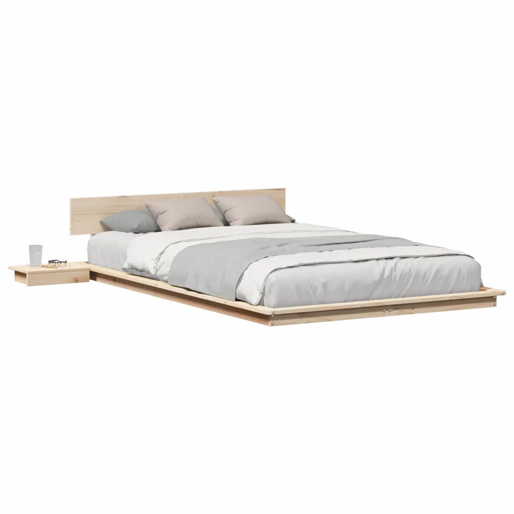 Struttura del letto-Giroletto Marrone 135 x 190 cm legno 438328