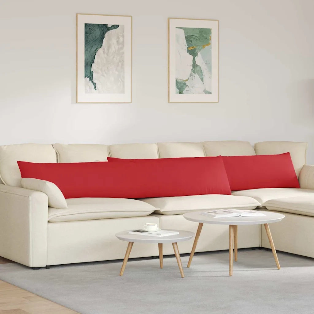 Cuscini da Divano 2 pcs Rosso 200 x 40 cm Tessuto 42013880