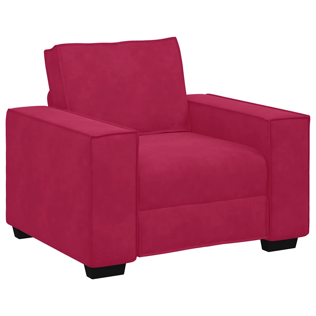 Divano Sedia Rosso Vino 100x78x84 cm Velluto 4105004