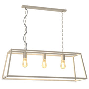 Lampada a sospensione Frame industriale crema 3xE27 Luminex