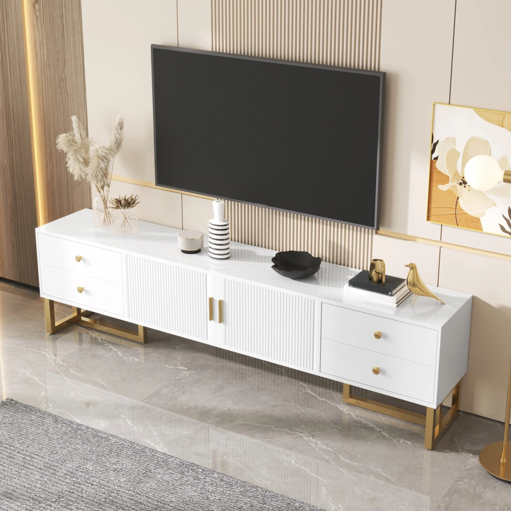 TV-Schrank bianco in MDF lunghezza 175 cm