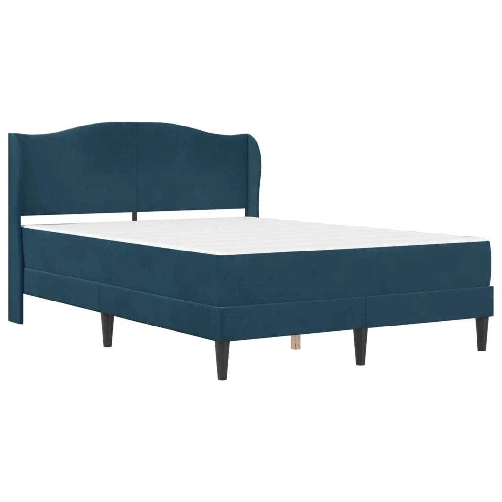 Letto matrimoniale | Letto per adulti | Struttura del letto con testiera 2 pcs Blu 120 x 190 cm Velluto