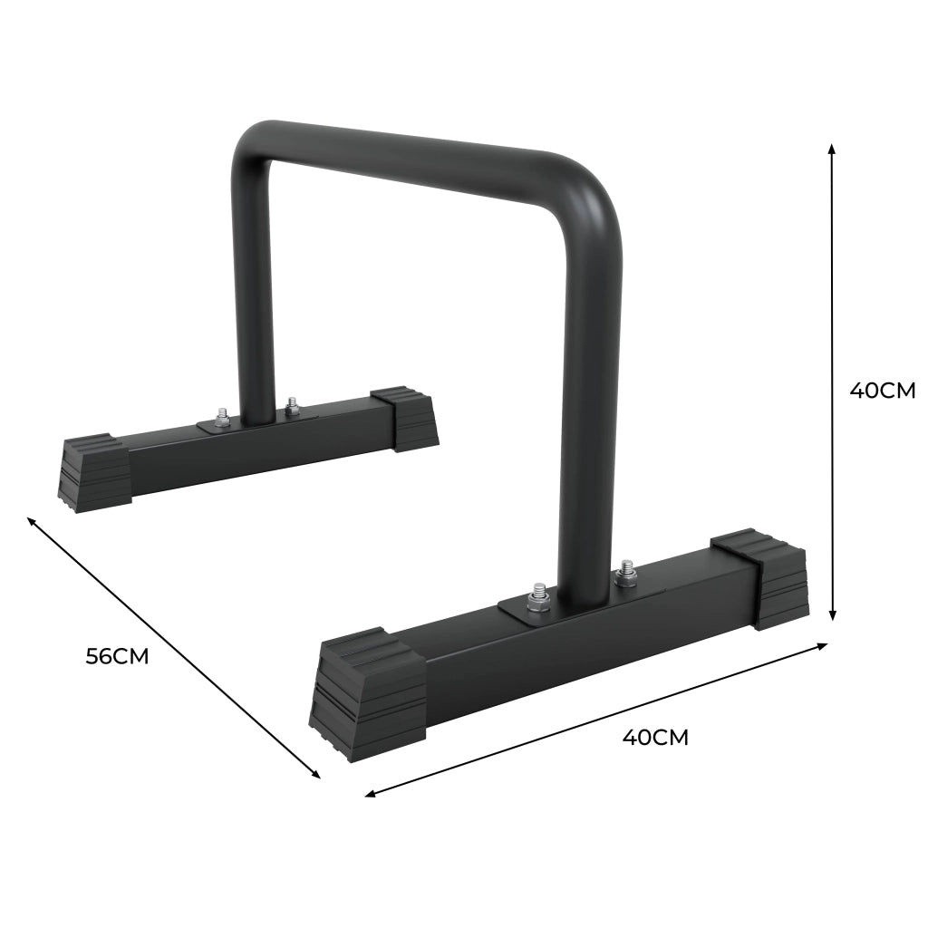 Barre Parallettes in Acciaio 56x40x40cm per Calisthenics e Push-Up – 2 Pezzi