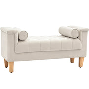 Divano 2 posti imbottito ¨C Minimal ¨C Beige 115x44x58