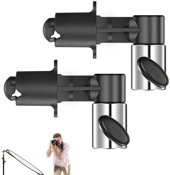 Clip Riflettore Regolabile - Fotostudio - Interfaccia Adattabile - Antiscivolo - Nero - Duraturo - Adatto per Uso Professionale - I
