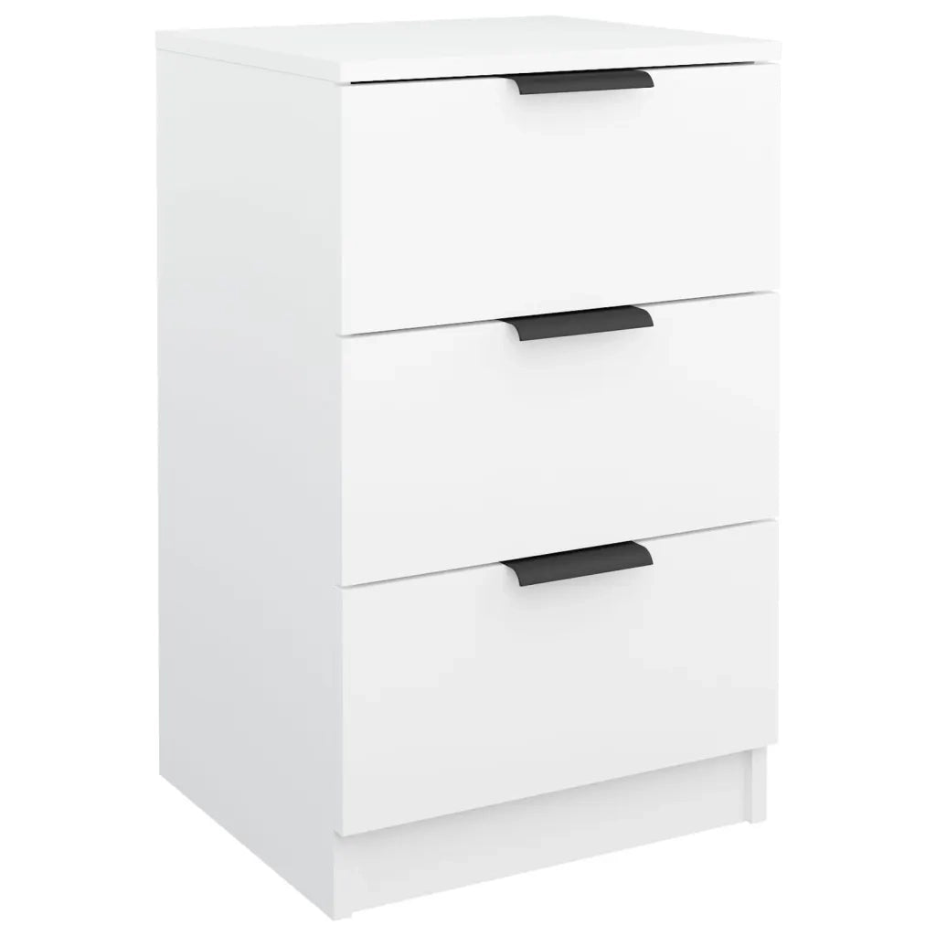 Comodini 2 pz-Set di 2 Tavolino da notte Bianchi 40x36x65 cm