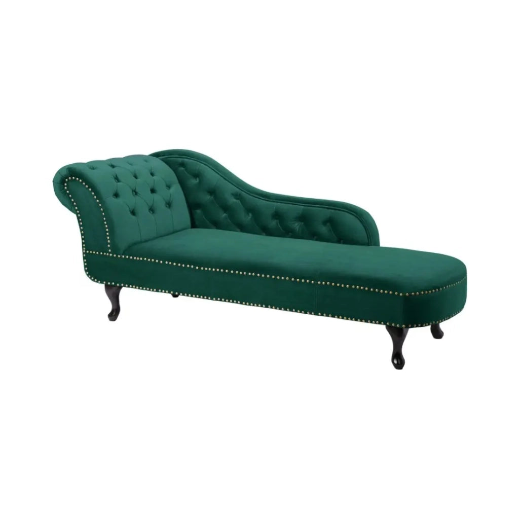 Méridienne EDGAR – Verde smeraldo – Velluto stile barocco