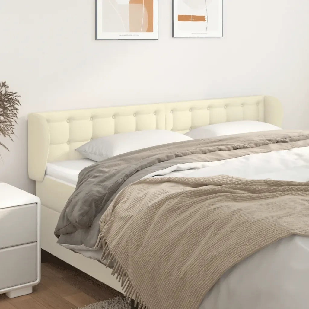 Testiera ad Orecchio Crema 183x23x78/88 cm in Similpelle 3117248