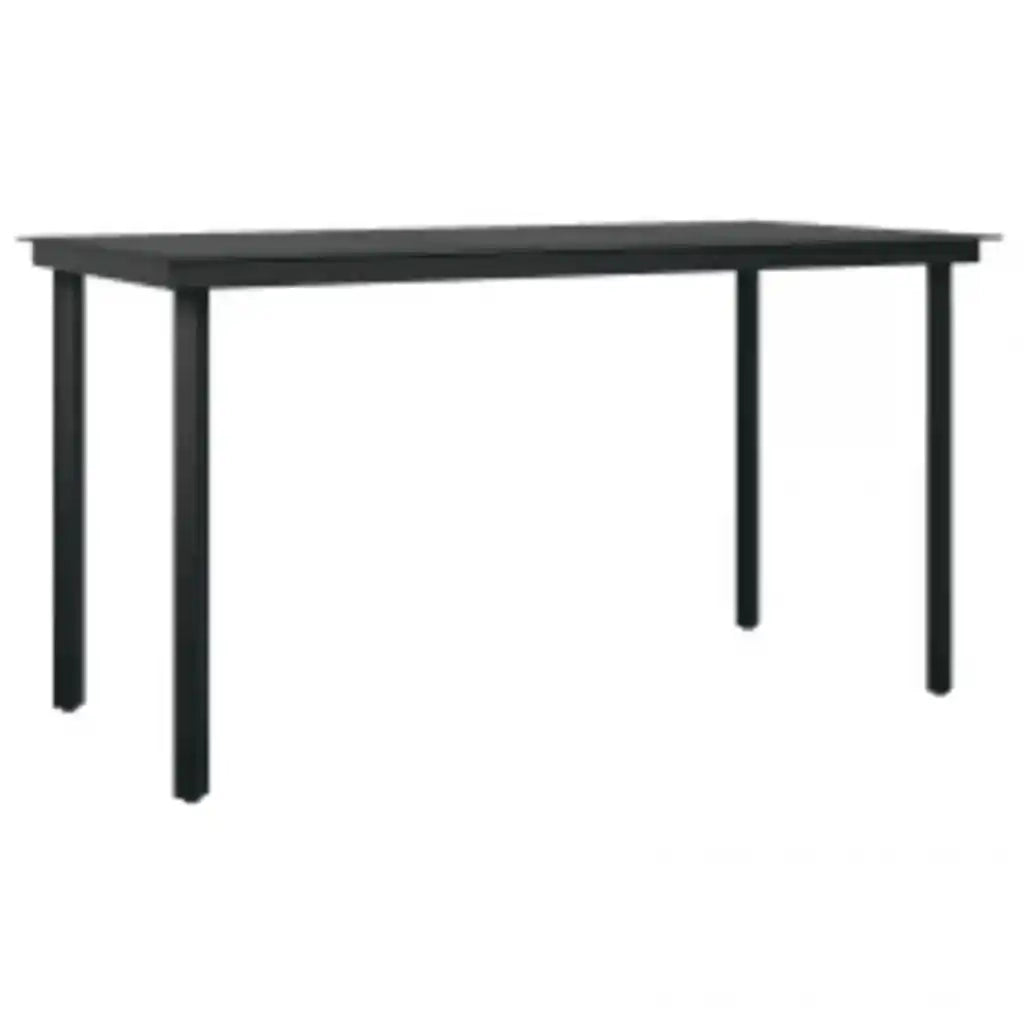 Set da Pranzo da Giardino 5pz Polyrattan Vetro 3334592