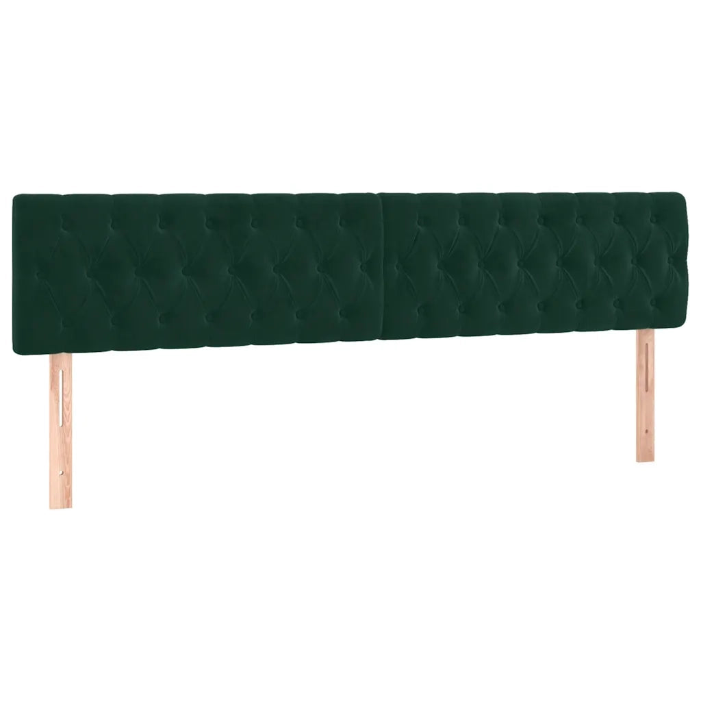 Giroletto a Molle con Materasso Verde Scuro 200x200 cm Velluto