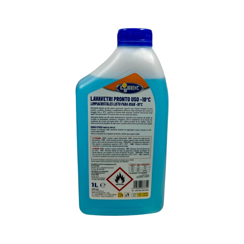 LAVAVETRI PER VEICOLI ANTICONGELANTE -10°C 1LT LUBEX