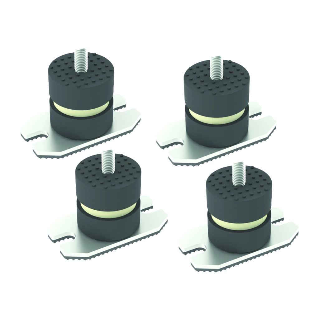 4 PZ ANTIVIBRANTI A PAVIMENTO CON PIASTRA- HxL 60x50 mm M10x22- DC- pezzi 1