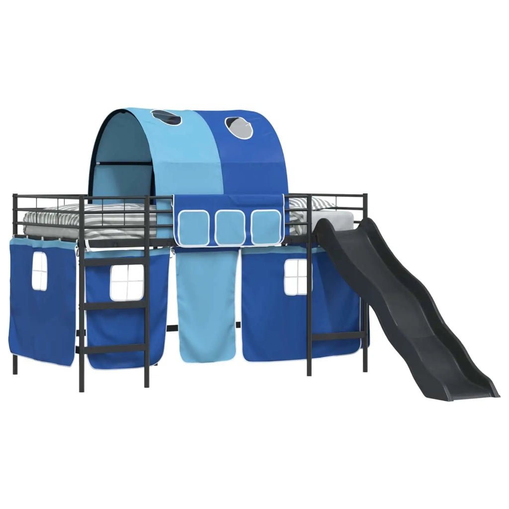 Struttura del letto loft per bambini Nero e Blu 107 x 200 cm