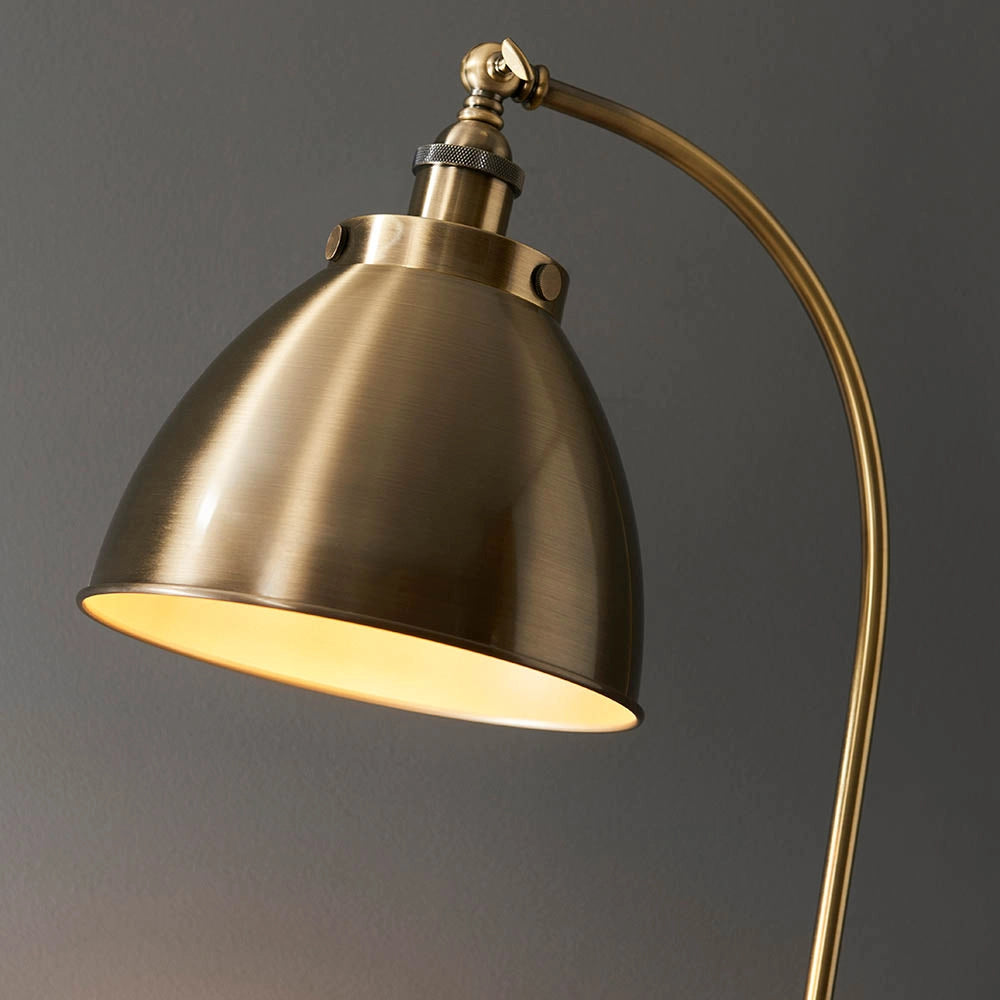 Lampada da terra industrial Franklin Endon ottone E27