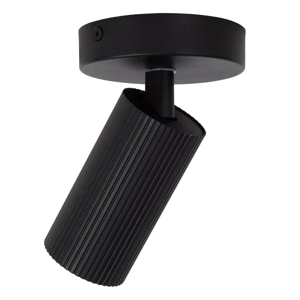 Faretto soffitto nero alluminio CLUBS GU10 40W Lucide