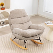 SEDIA A DONDOLO Imbottita 80x103x91 cm Crema