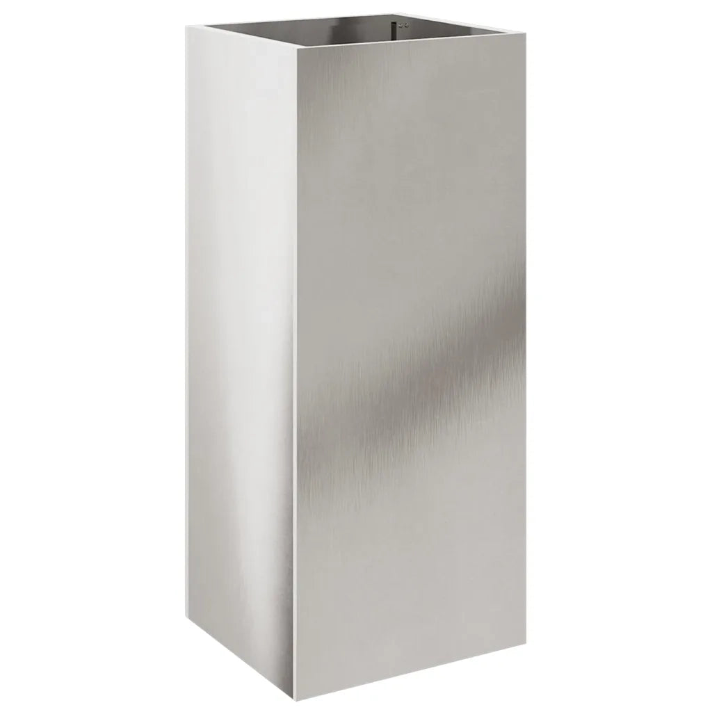 Fioriera | Cassetta per fiori | Vaso Argento 32x29x75 cm in Acciaio Inox
