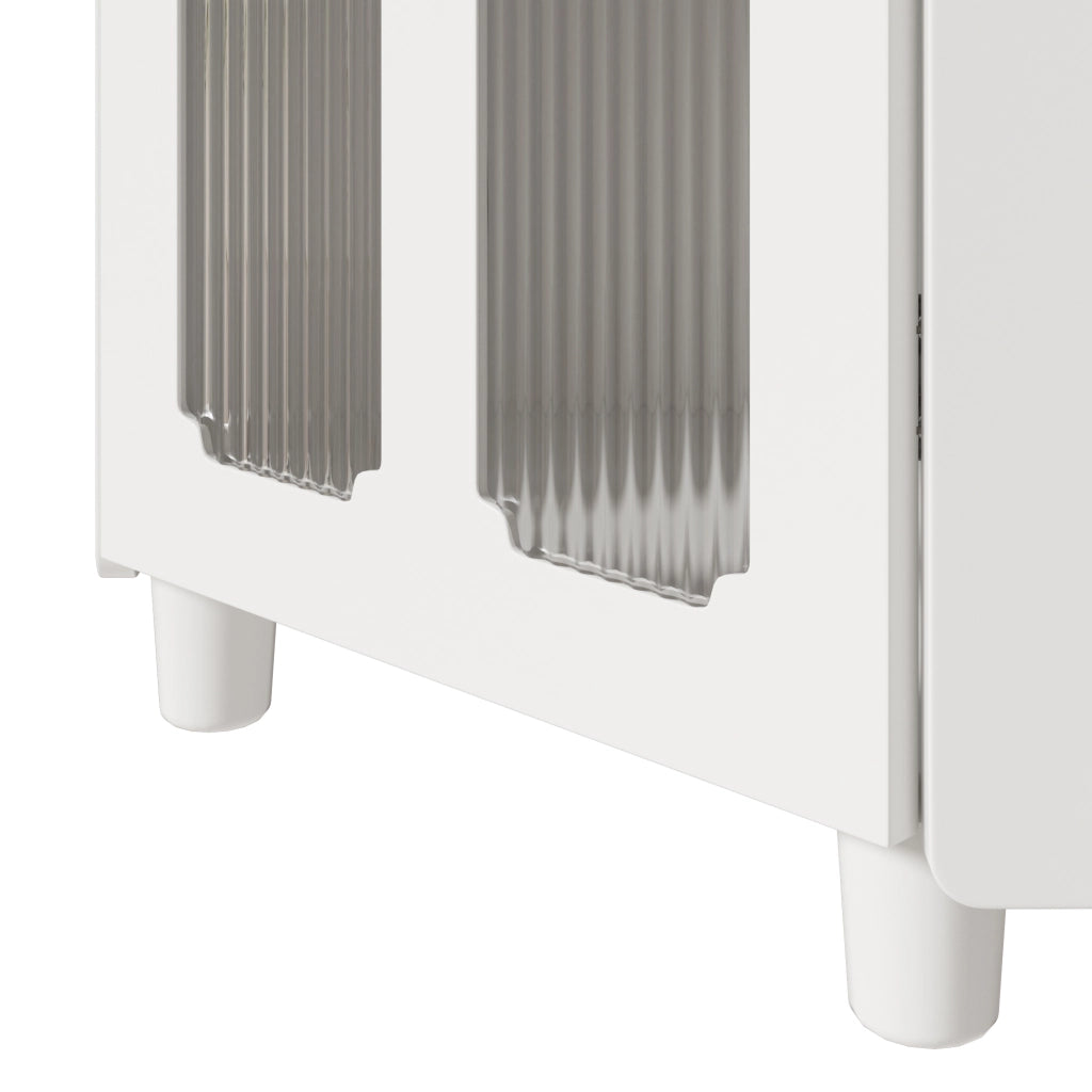 ARMADIO ANGOLO LED 63,5x124 cm Bianco in MDF