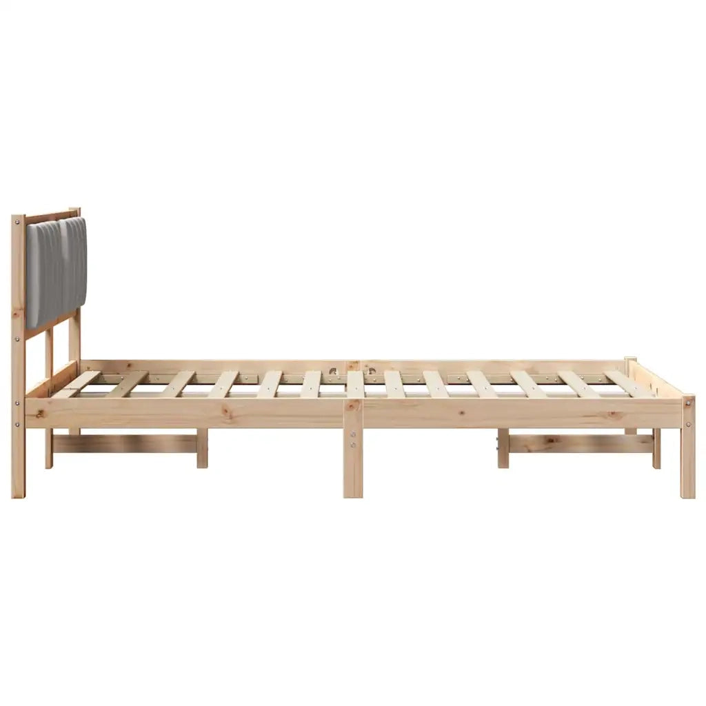 Letto con Testiera Rivestita-Struttura Letto con Testiera Grigio chiaro 120 x 200 cm 946277