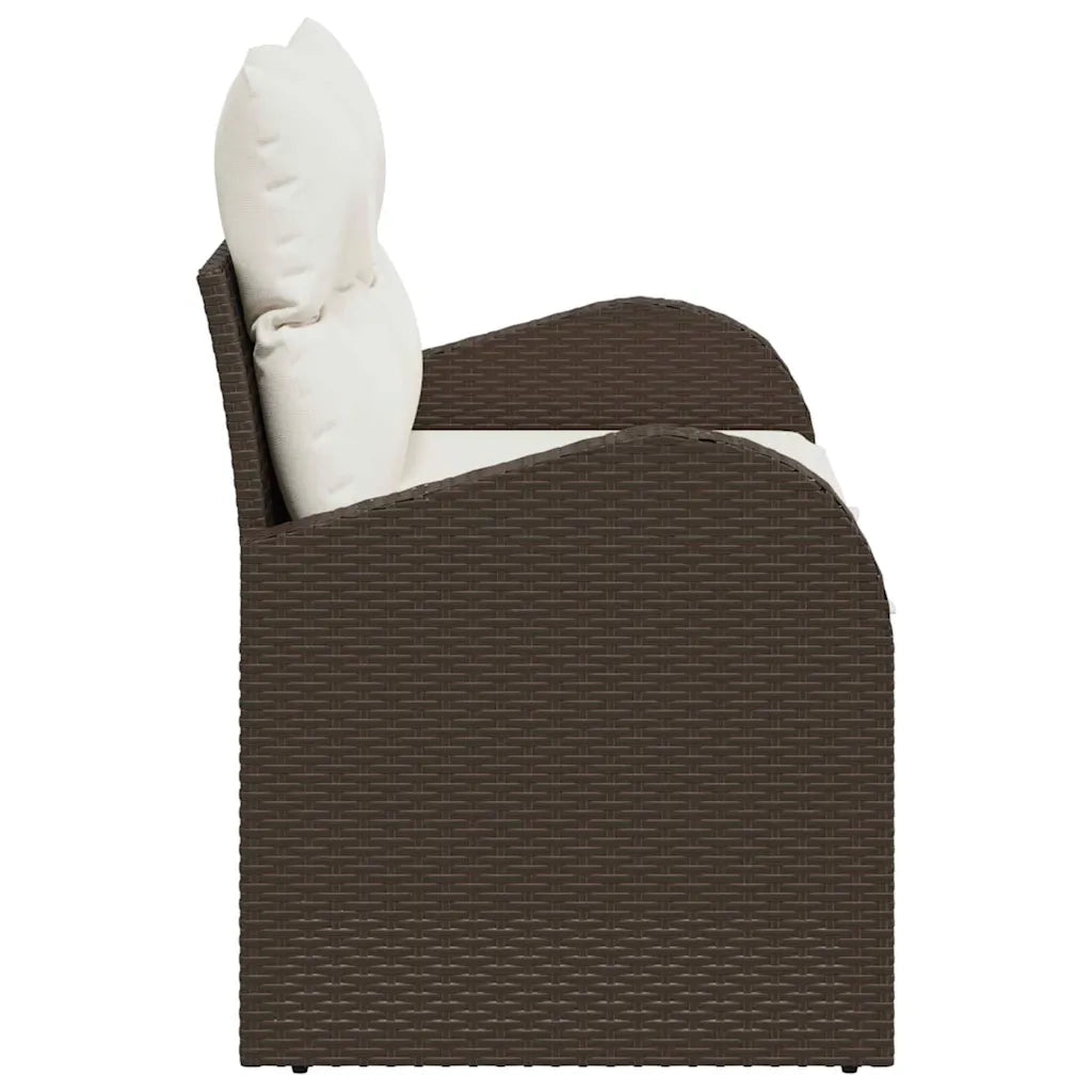 Divano da giardino Marrone 124 x 62 x 69cm polyrattan 42006743