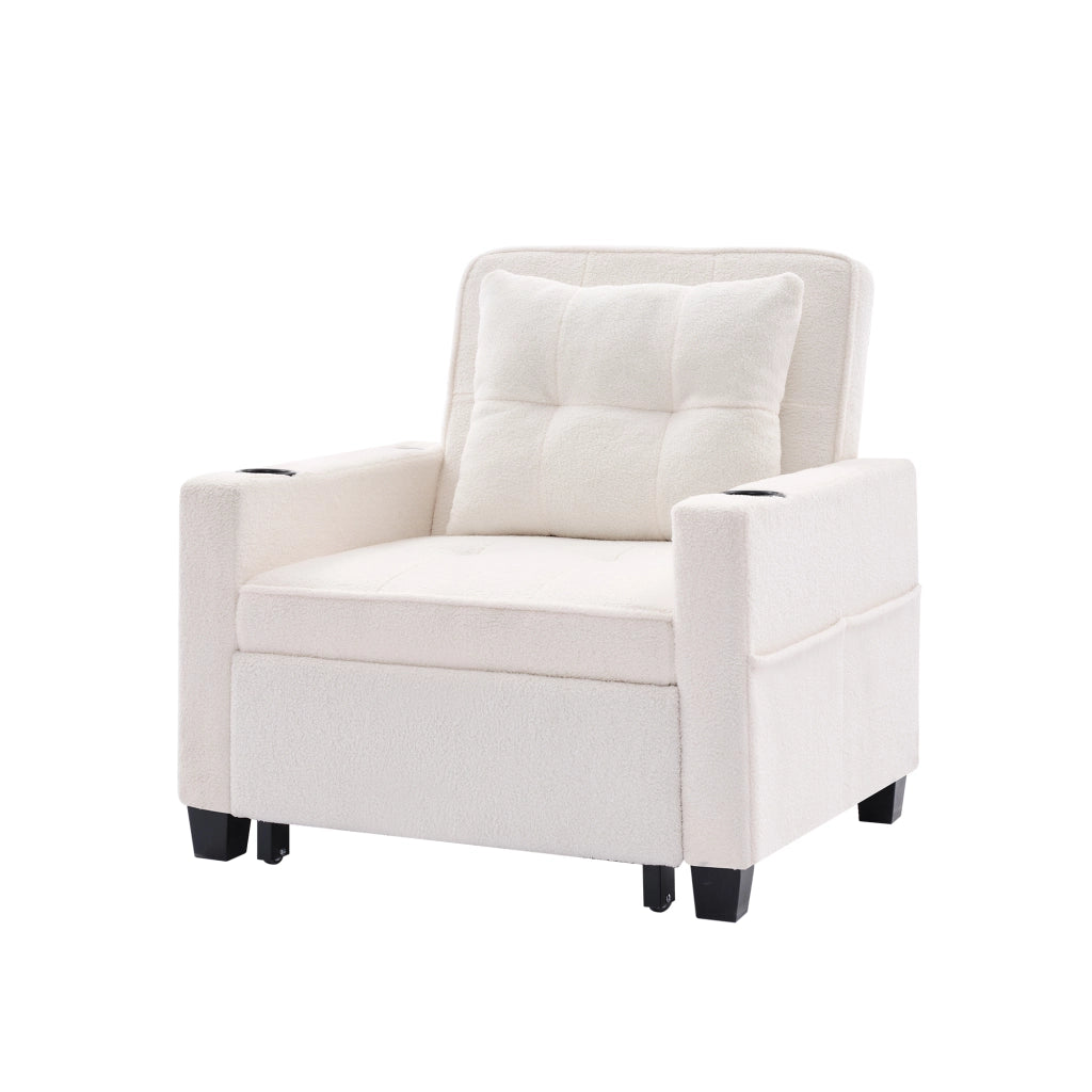 Divano letto estraibile 3 in 1 - Zephmum- Con porta-bicchieri e USB