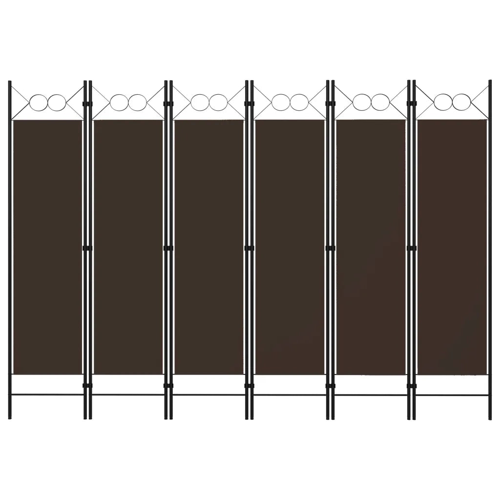 Paravento a 6 Pannelli Marrone 240x180 cm 320712