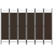 Paravento a 6 Pannelli Marrone 240x180 cm 320712