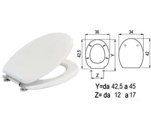 SEDILE WC UNIVERSALE LACCATO BIANCO coprivaso copriwater AGLAIA